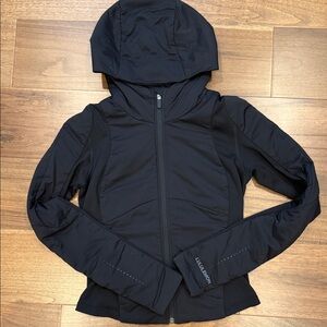 lululemon athletica black cropped jacket